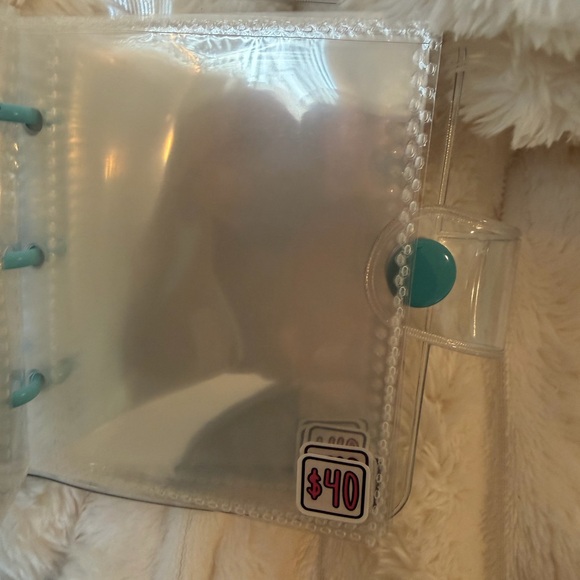 Clear $1000 Savings Challenge Binder - Teal Accent - Picture 5 of 5